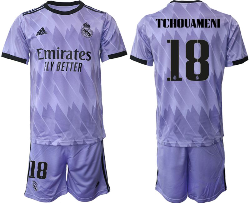 Men 2022-2023 Club Real Madrid away purple #18 Soccer Jersey